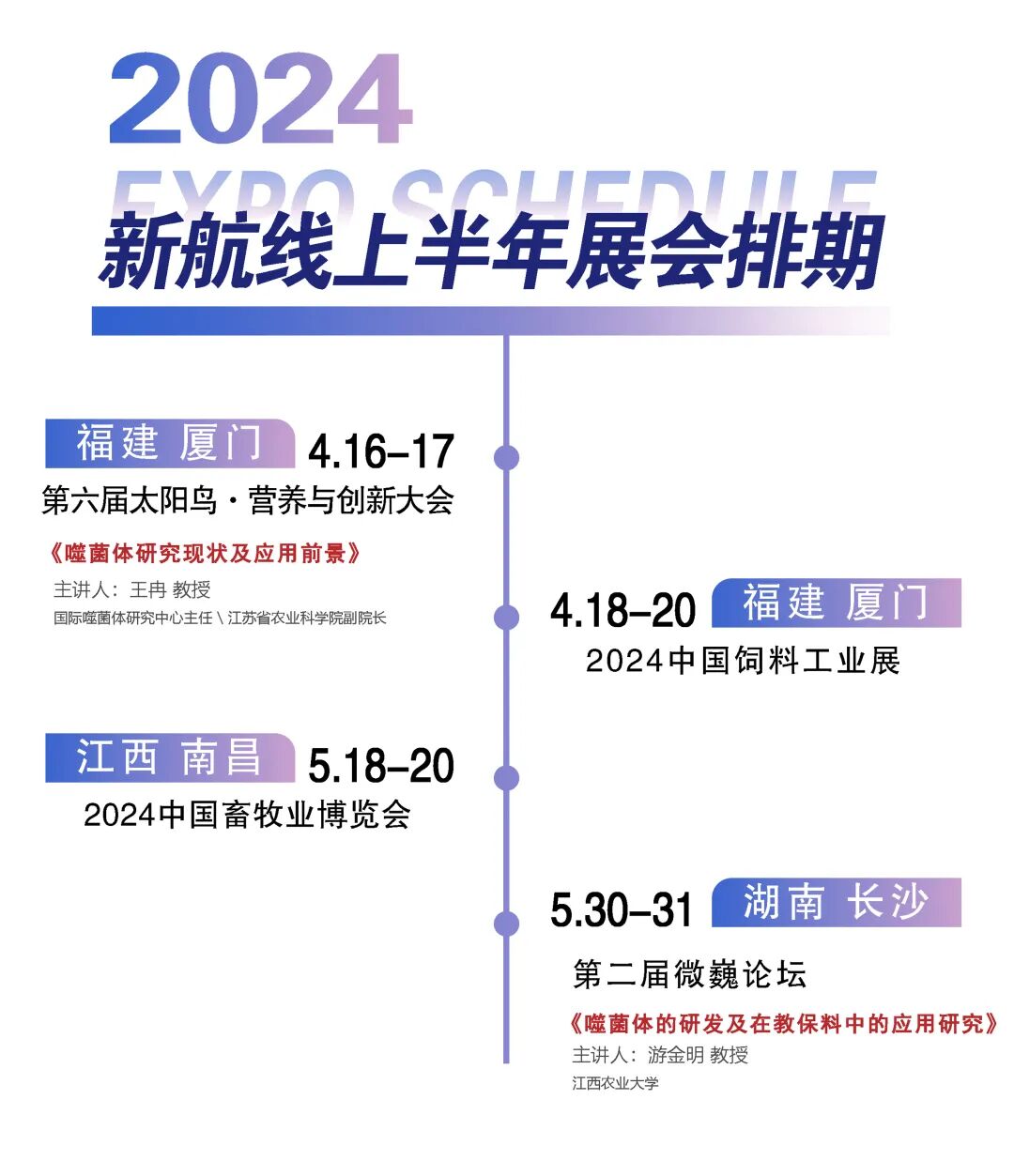 新航线 | 2024年上半年展会预告